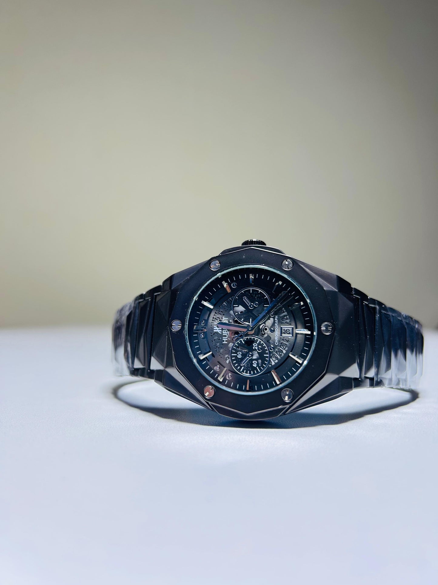 HUBLOT Black Prism Chain Strapped Luxury Meets Power