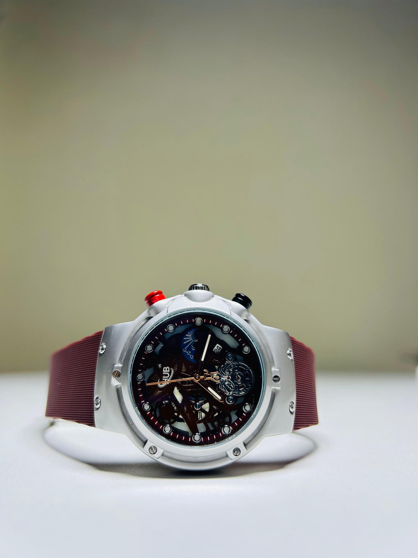 Luxury Hublot Sunbrust Brown Dial Watch – Precision Meets Style