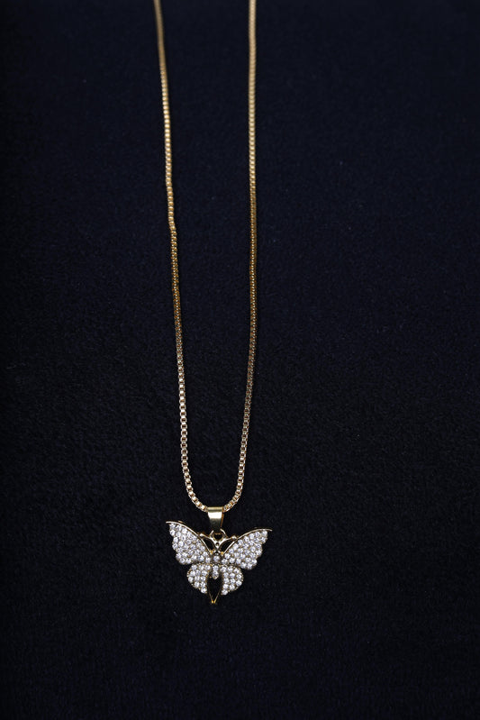 Butterfly Elegance Gold Necklace
