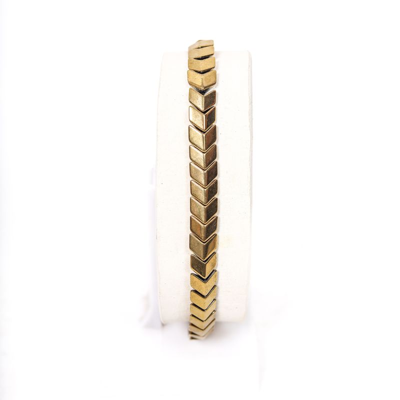 Chevron Style Golden Bracelet