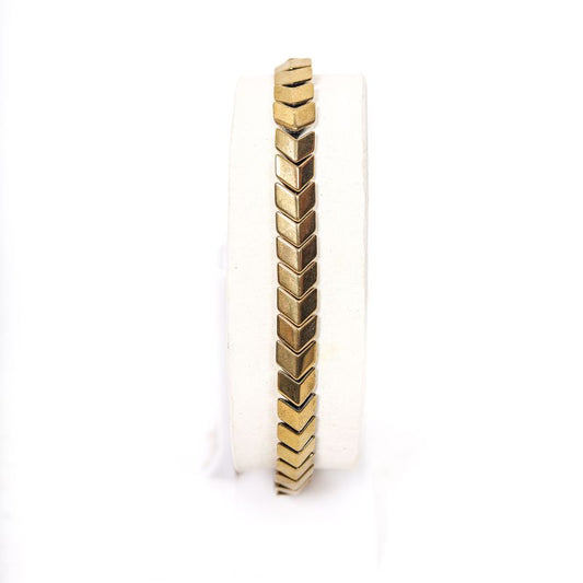 Chevron Style Golden Bracelet