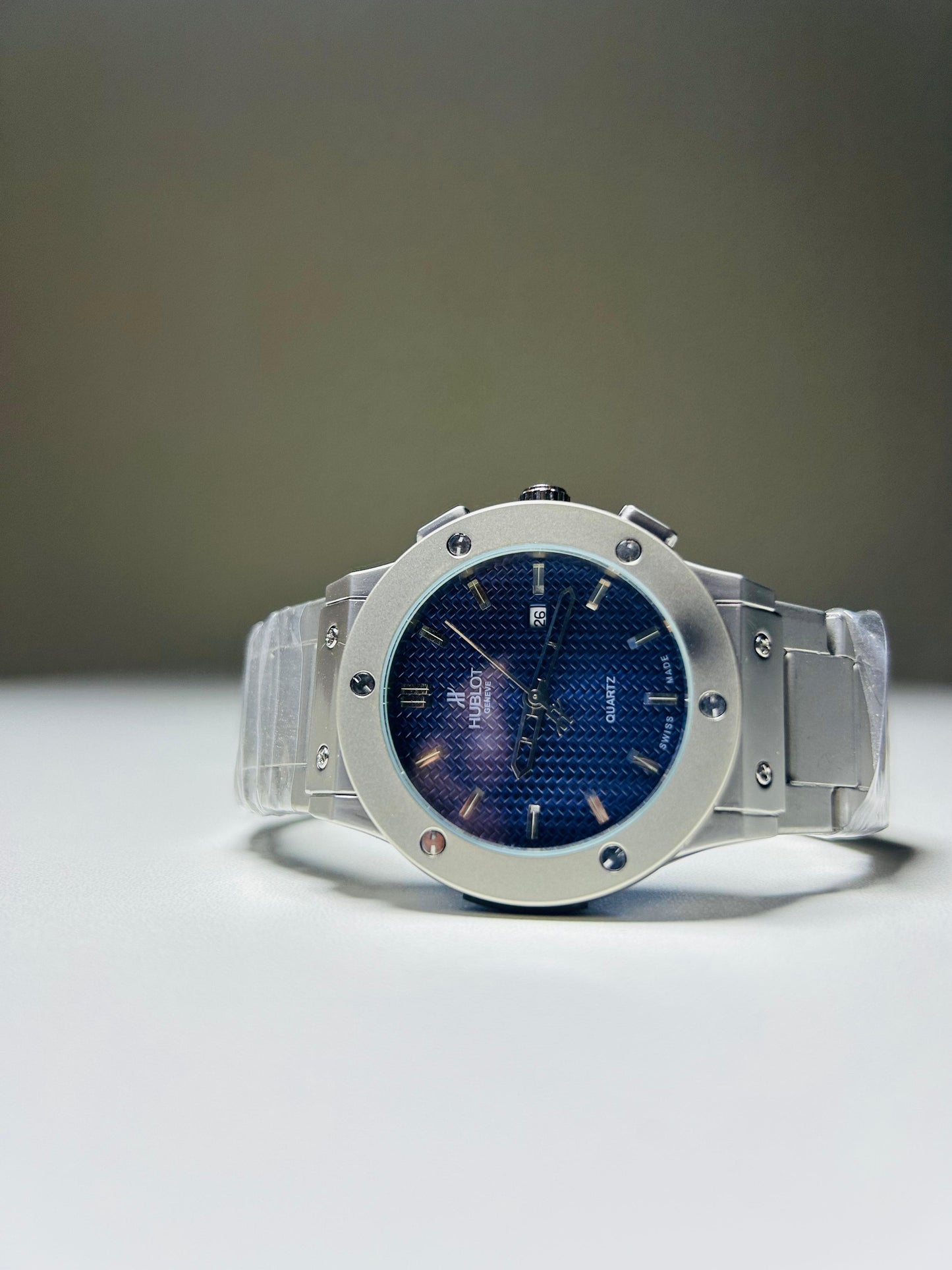 Stainless Steel Blue Dial Luxury Wristwatch