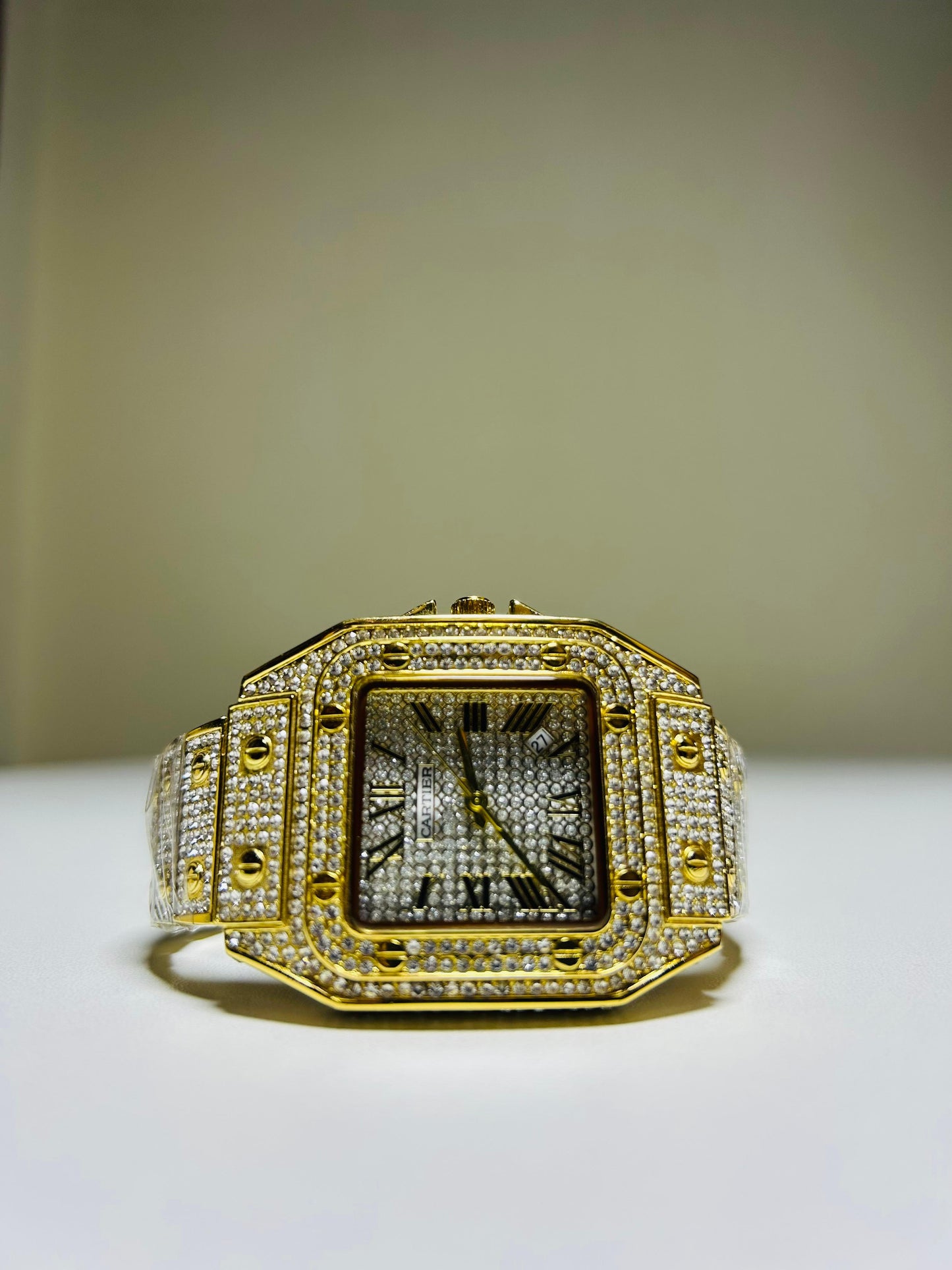 Royal Luxury Cartier Iced Out Watch